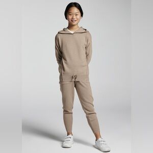 Size 10,Girls Mayoral Beige Kids Hoodie and Jogger Set